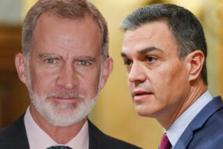 El Rey Felipe VI y el socialista Sánchez