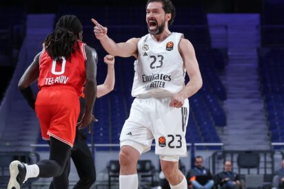 Sergio Llull, en una de las acciones del partido ante el Hapoel.