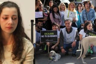 Noelia Castillo y las manifestaciones por el sacrificio del perro Exc&aacute;libur.