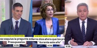 Pedro S&aacute;nchez, Mar&iacute;a Jes&uacute;s Montero y Vicente Vall&eacute;s.