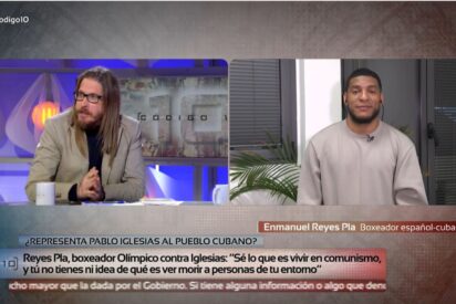 Sonoro bofet&oacute;n del boxeador Reyes Pla al comunista Pablo Iglesias por blanquear la dictadura cubana