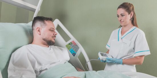 Paciente en un hospital