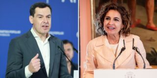 Juanma Moreno (PP) y Mar&iacute;a Jes&uacute;s Montero (PSOE)