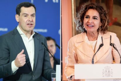 Juanma Moreno (PP) y Mar&iacute;a Jes&uacute;s Montero (PSOE)