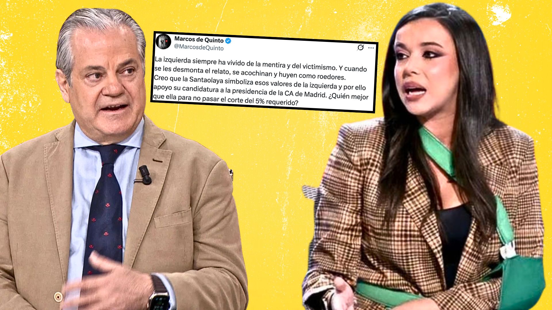 Marcos de Quinto da la solución para rematar a la izquierda en Madrid: «¡Sarah Santaolalla!»