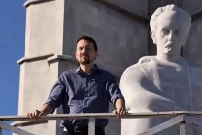 Pablo Iglesias en su viaje a Cuba