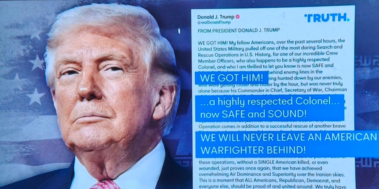 Los comandos de EEUU rescatan sano y salvo al piloto norteamericano derribado en Irán