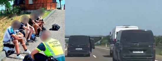 Los detenidos por la Guardia Civil y la escena vivida en pleno regreso hacia Madrid y San Sebasti&aacute;n.