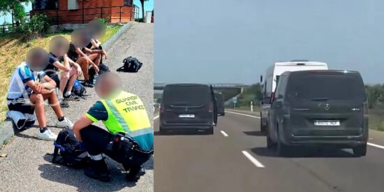 Los detenidos por la Guardia Civil y la escena vivida en pleno regreso hacia Madrid y San Sebasti&aacute;n.