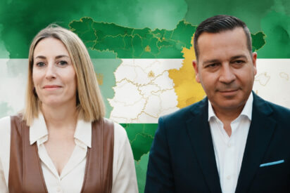María Guardiola (PP) y Óscar Fernández (VOX)