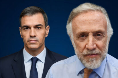 Pedro Sánchez (PSOE) y Eduardo Inda (OKDiario)