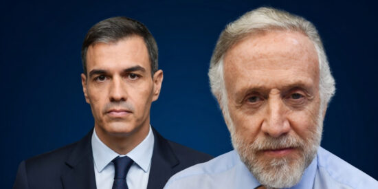 Pedro Sánchez (PSOE) y Eduardo Inda (OKDiario)
