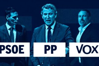 Sánchez, Feijóo y Abascal