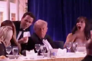 Trump en la cena con periodistas