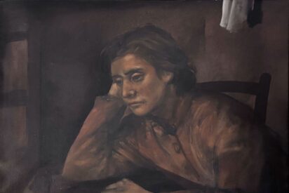 Sale a subasta un T&agrave;pies in&eacute;dito: el retrato que uni&oacute; al pintor con el universo de Joan Brossa