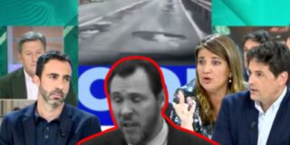 Jos&eacute; Mar&iacute;a Olmo, Alberto Sotillos y Mar&iacute;a Claver contra &Oacute;scar Puente