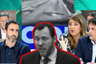 Jos&eacute; Mar&iacute;a Olmo, Alberto Sotillos y Mar&iacute;a Claver contra &Oacute;scar Puente