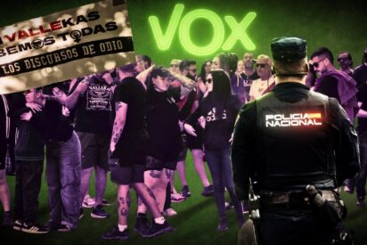 Hooligans de ultra izquierda boicotean y amenazan a VOX en un acto en Vallecas