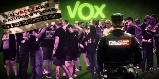 Hooligans de ultra izquierda boicotean y amenazan a VOX en un acto en Vallecas