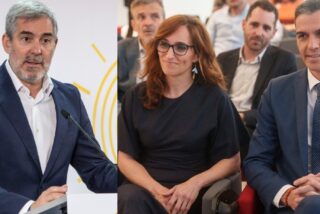 Fernando Clavijo, M&oacute;nica Garc&iacute;a, Pedro S&aacute;nchez.