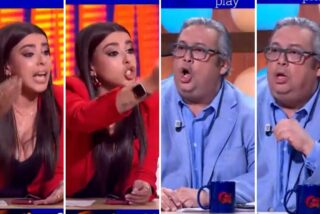 Sarah Santaolalla y Fran Sim&oacute;n en 'Malas Lenguas Noche' (TVE)