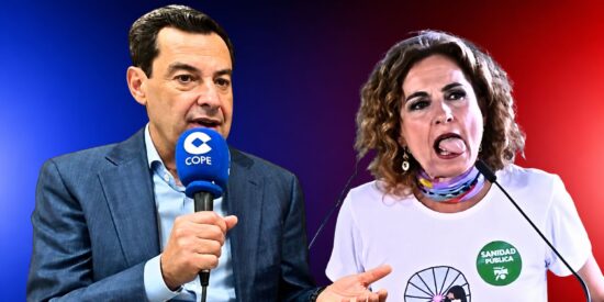 Juanma Moreno y Mar&iacute;a Jes&uacute;s Montero
