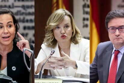Isabel Pardo de Vera, Pilar Alegr&iacute;a y &Oacute;scar L&oacute;pez.