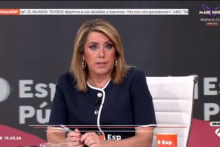 Susana D&iacute;az, senadora del PSOE, en el plat&oacute; de 'Espejo P&uacute;blico' (Antena 3) 