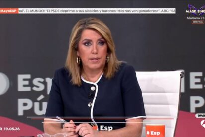 Susana D&iacute;az, senadora del PSOE, en el plat&oacute; de 'Espejo P&uacute;blico' (Antena 3) 