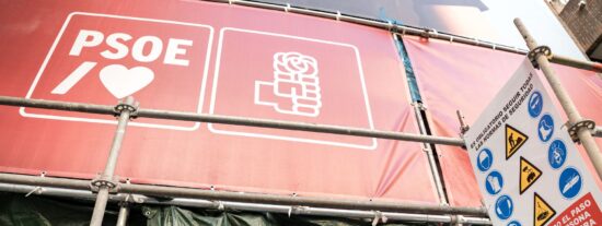 Fachada de la sede nacional del PSOE en Ferraz