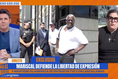 Jes&uacute;s Cintora manipulando con Loreto Ochando las palabras de Manuel Mariscal (VOX).