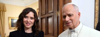 Ayuso se re&uacute;ne en privado con el Papa Le&oacute;n XIV durante su estancia en Madrid