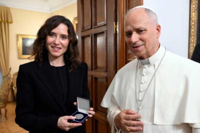 Ayuso se re&uacute;ne en privado con el Papa Le&oacute;n XIV durante su estancia en Madrid
