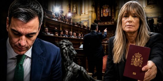 Pedro S&aacute;nchez y Bego&ntilde;a G&oacute;mez, imagen generada con IA para ilustrar la noticia