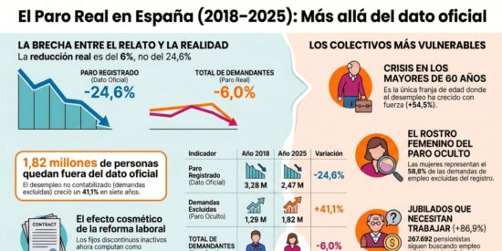1,82 millones de "invisibles" para el SEPE: el paro registrado cae un 24% pero los demandantes reales solo se reducen un 6%