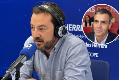Jorge Bustos en 'Cope' y Pedro S&aacute;nchez 