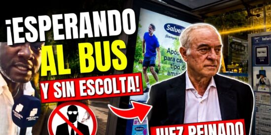 &iexcl;Ndongo pilla al hombre del momento! El juez Peinado en la parada del bus &iexcl;y sin escolta!