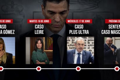 Calendario judicial que golpea a Pedro S&aacute;nchez en la semana del 15 de junio de 2026