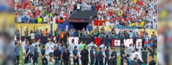 El feo gesto de los jugadores argentinos.