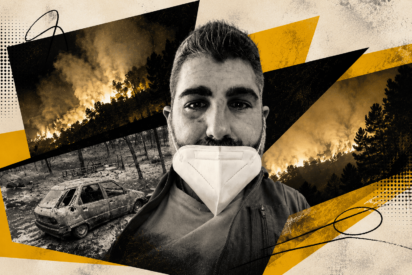 Rub&eacute;n R&uacute;a, voluntario en el incendio del Valle del Ti&eacute;tar: "Ve&iacute;amos c&oacute;mo el fuego bajaba por la sierra mientras no llegaban los medios que necesit&aacute;bamos"