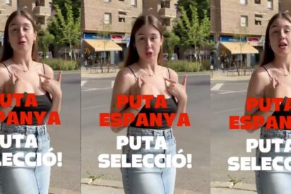 La joven de ERC insultando a Espa&ntilde;a y a su Selecci&oacute;n.