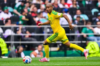 Jayden Adams, de Sudáfrica, en acción durante la Copa Mundial de la FIFA 2026