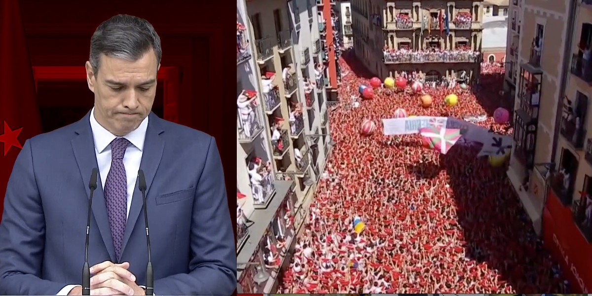 El "¡Pedro Sánchez , hijo de p*ta!" marca el arranque de San Fermin 2026
