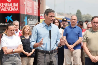 Pedro S&aacute;nchez en su visita a Vall de Ux&oacute;.