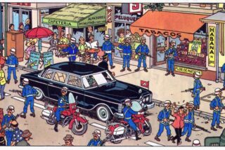 Políticos y coche oficial