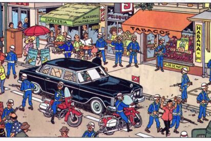 Políticos y coche oficial