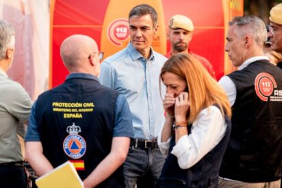 Pedro S&aacute;nchez en uno de los operativos durante los incendios de &Aacute;vila, Madrid y Toledo,