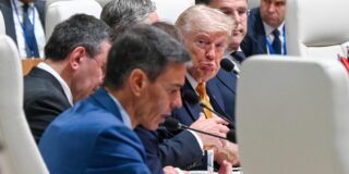 Pedro S&aacute;nchez y Donald Trump.