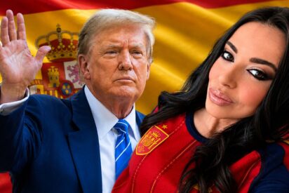Donald Trump y Sarah Santaolalla - imagen generada con IA