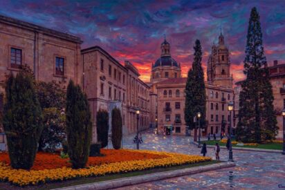 Recreaci&oacute;n de Salamanca estilo Monet. 